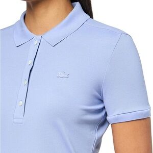 Lacoste Women's Light Blue Short-Sleeve Pique Polo